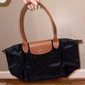 Lonchamp Black Medium Tote Bag, Le Pliage Original